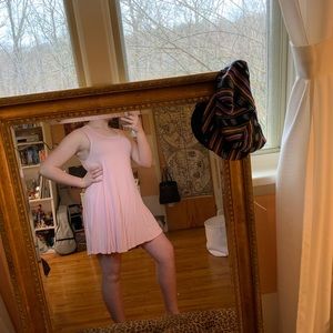 Pink Sleeveless T-shirt Dress